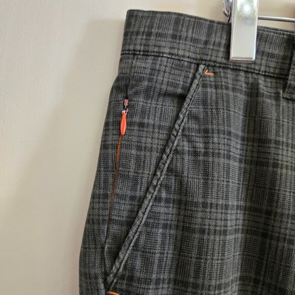 A Fish Named Fred Men's Green Khaki Plaid Pants - Picture 5 of 10